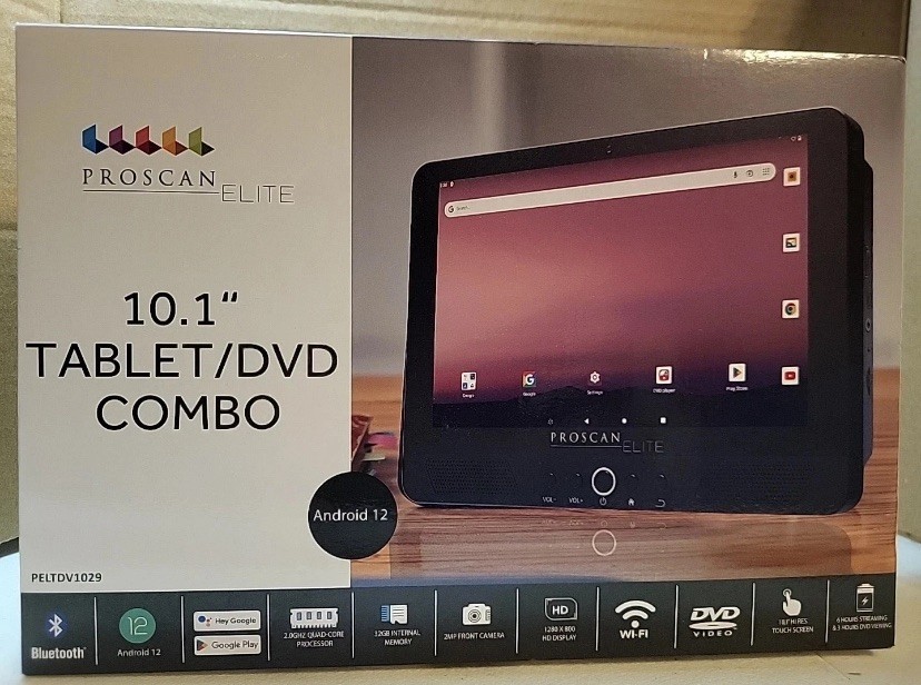 Brand New Proscan Elite 10.1” Android 12 Tablet DVD Combo WiFi Bluetooth