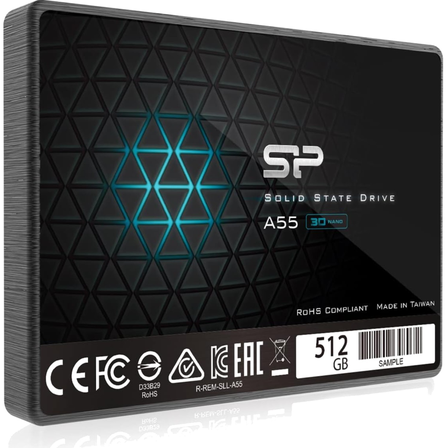 High Capacity Silicon Power 512GB SSD A55 - Slim 7mm Design, Ideal for Laptops