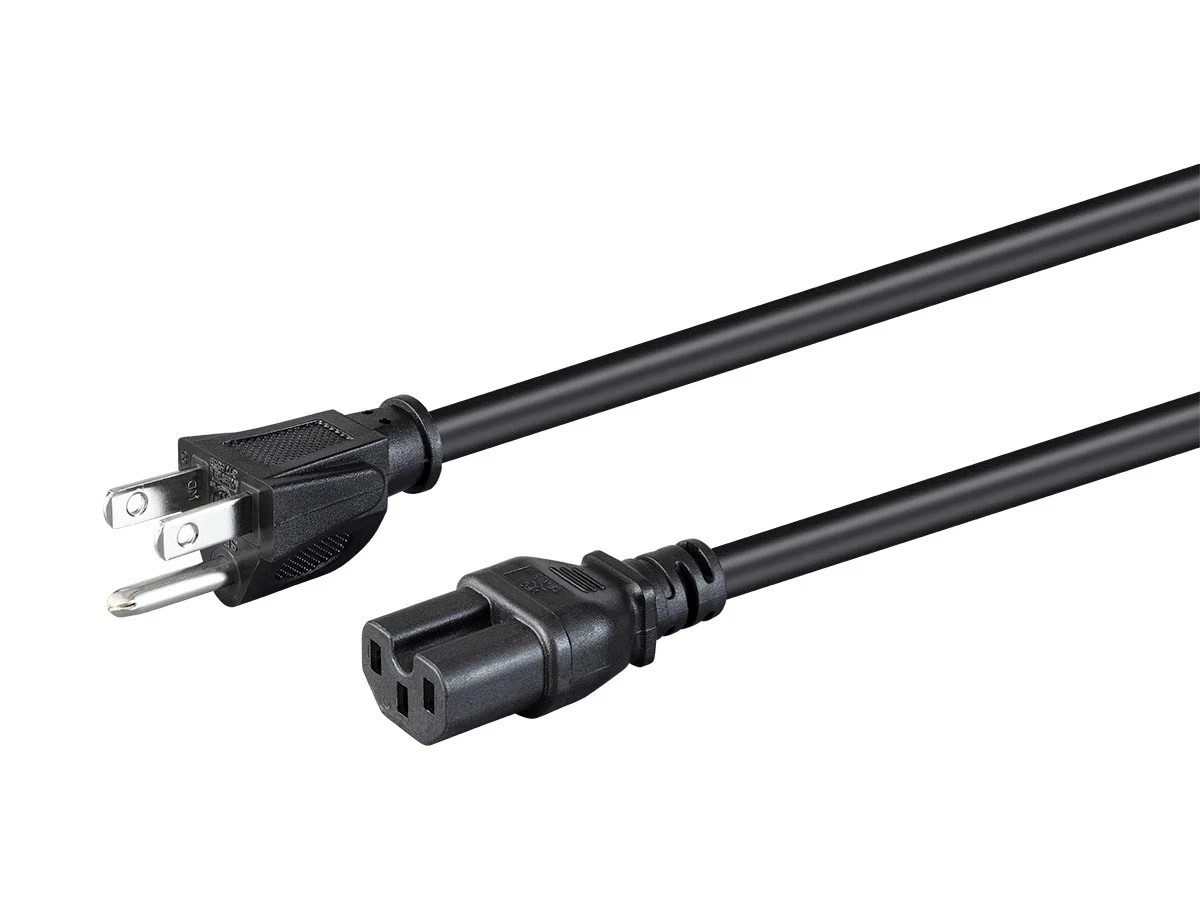 LOT OF 10 Heavy Duty Power Cord 6ft | NEMA 5-15P to IEC 60320 C15, 16AWG, 15A 