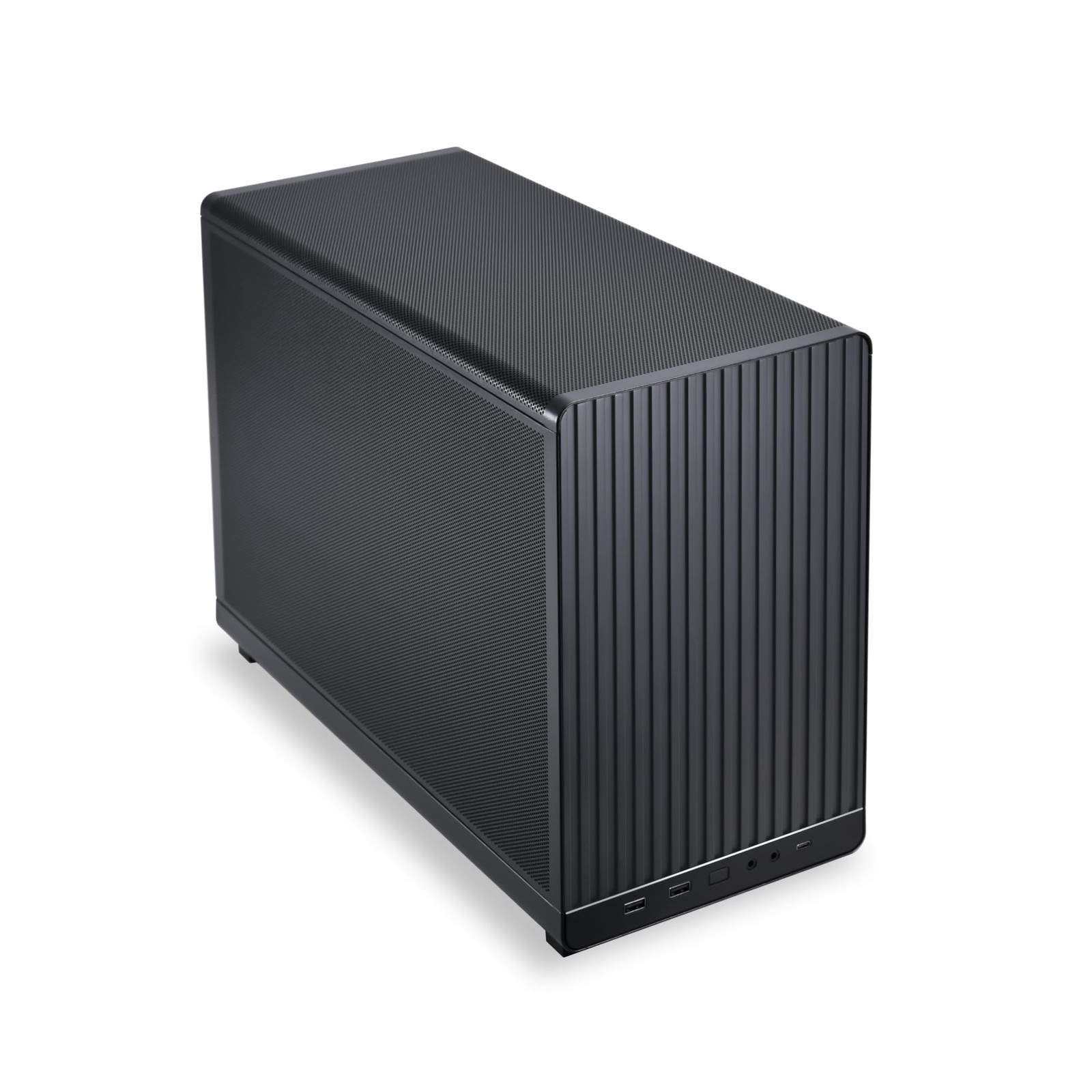 Sleek Black Micro Computer Chassis Supports M ATX ITX GPUs and Radiators