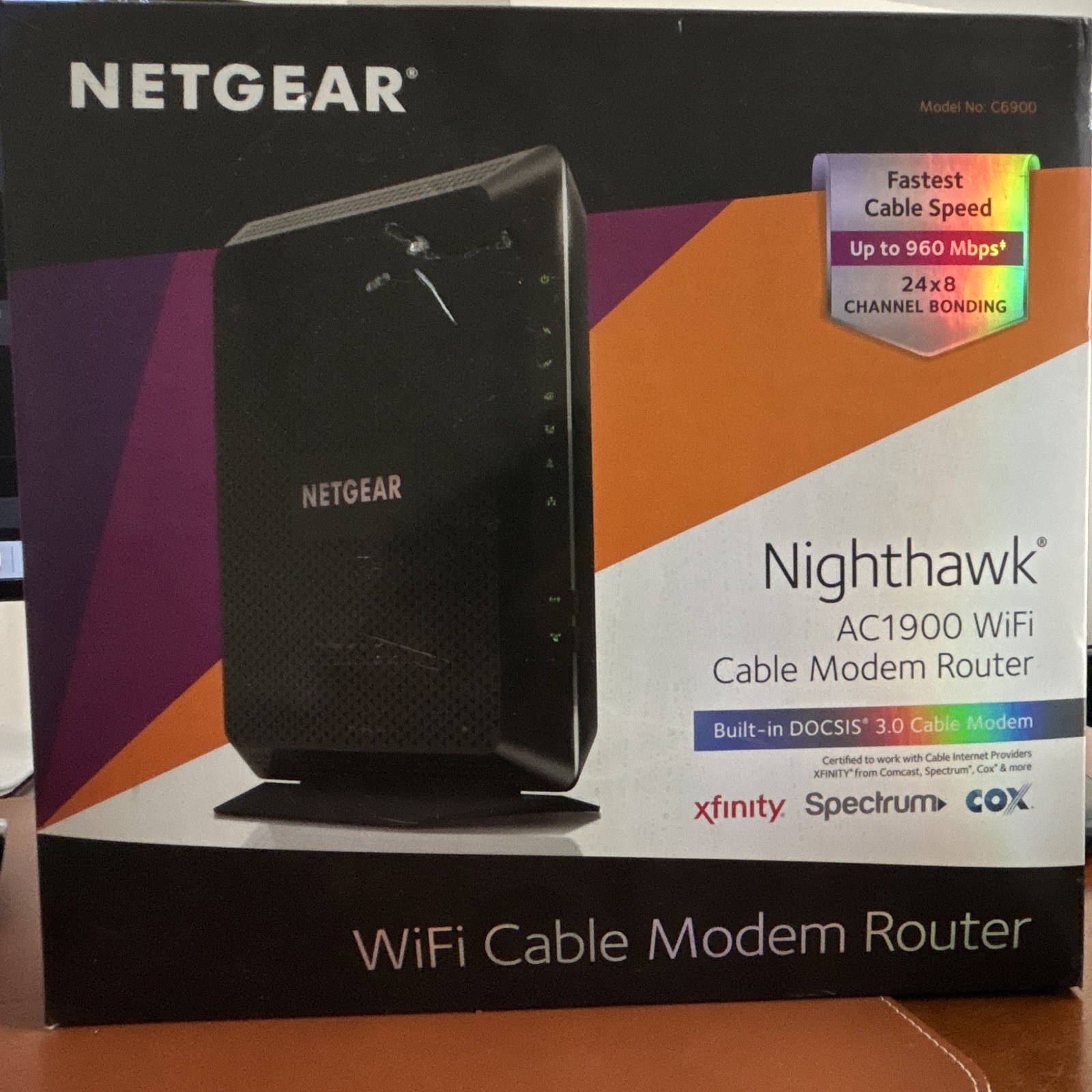 NETGEAR Nighthawk C6900-100NAS Dual Band AC1900 Cable Modem Router