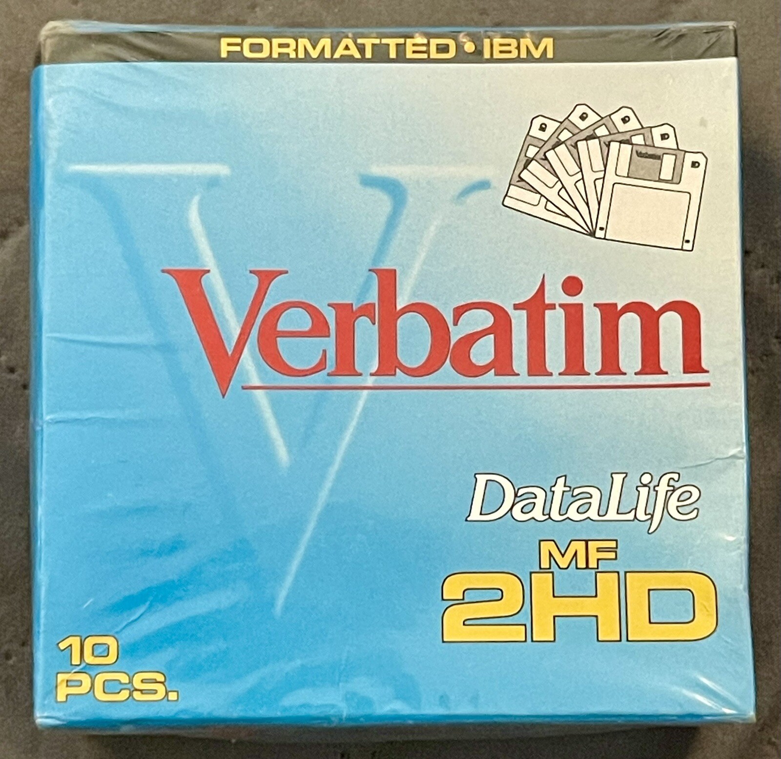 Verbatim DataLife MF 2HD High Density IBM FORMAT 3.5” Microdisk Floppies 10 pack