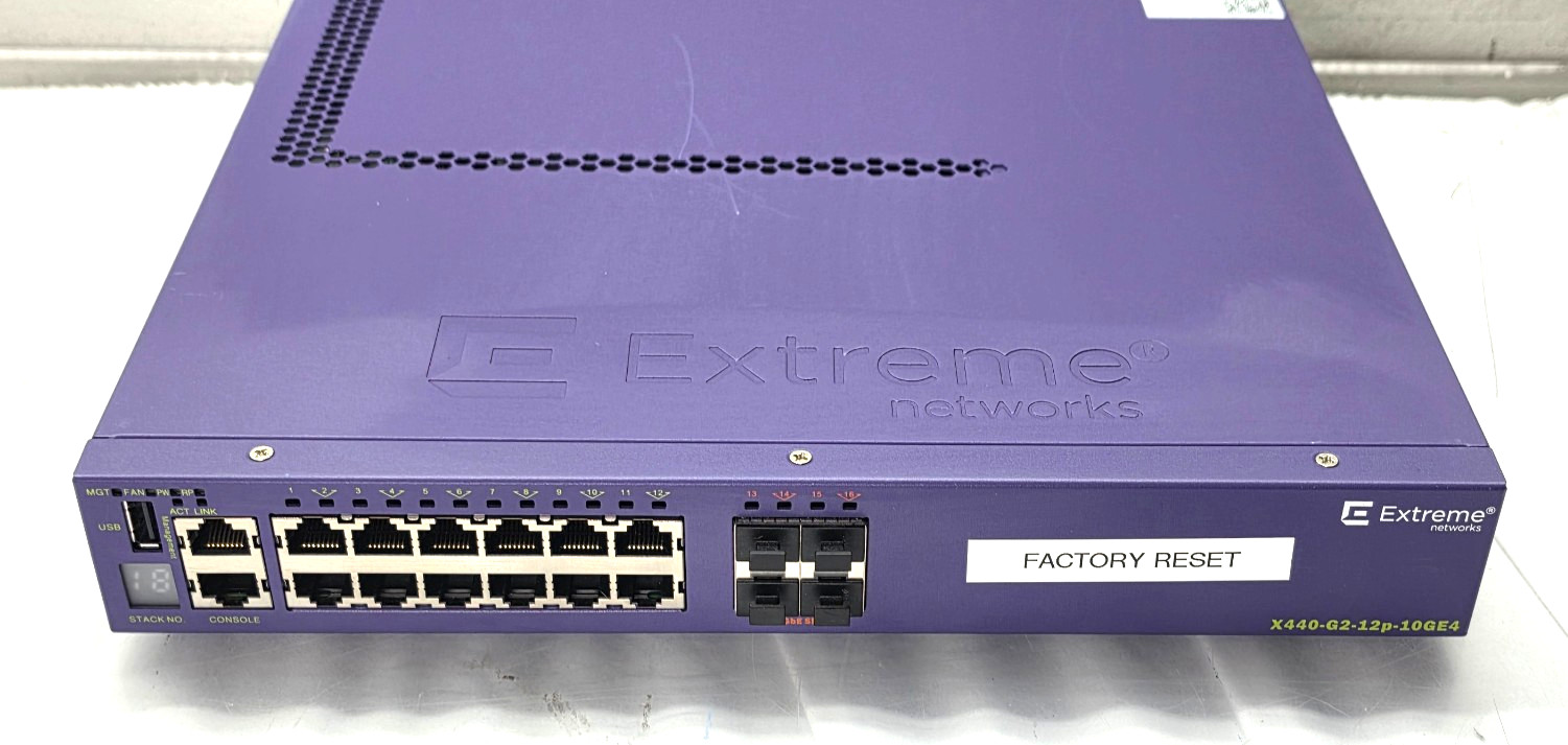 Extreme Networks Summit X440-G2-12P-10GE4 Rack Mountable Ethernet Switch 16531 2