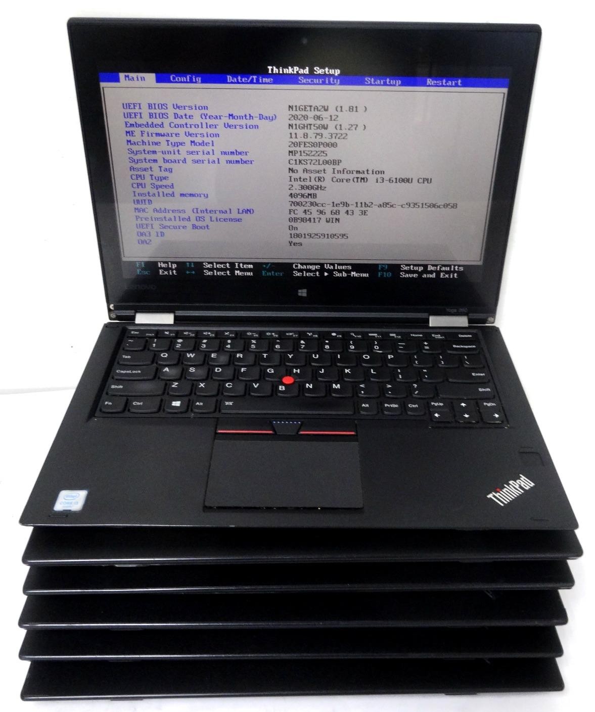 Lot 6 Lenovo ThinkPad Yoga 260 Core i3-6100U 2.30GHz 4GB No SSD