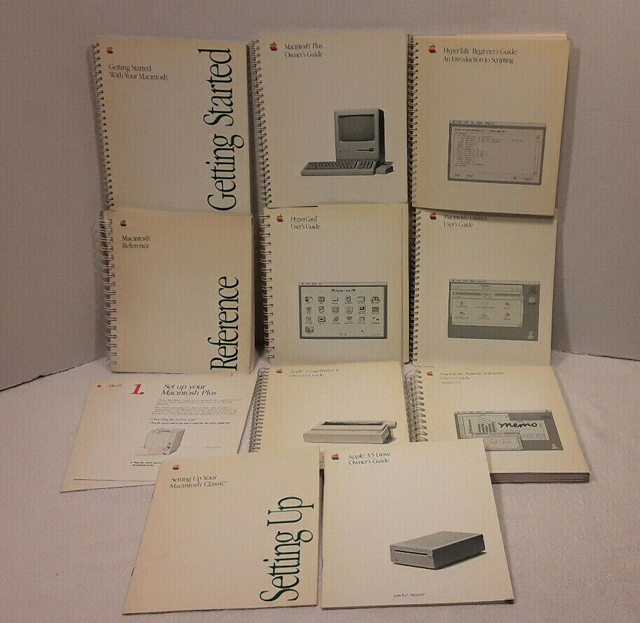 Apple Macintosh Computer User Guides Manuel Book HyperTalk Reference 80\'s Lot 12