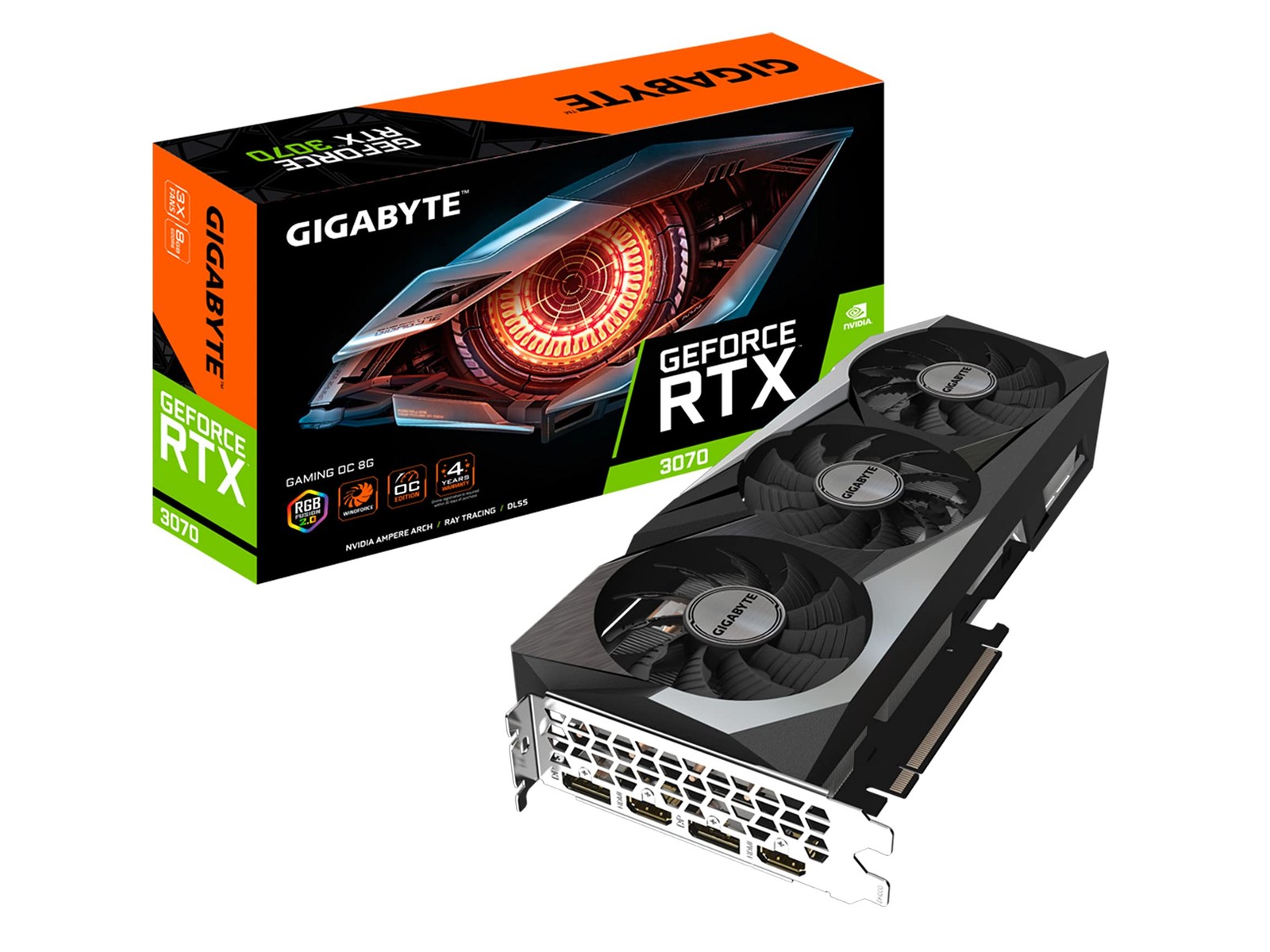 GIGABYTE GeForce RTX 3070 Gaming OC 8G Graphics Card 3X Windforce Fans 8GB GDDR6