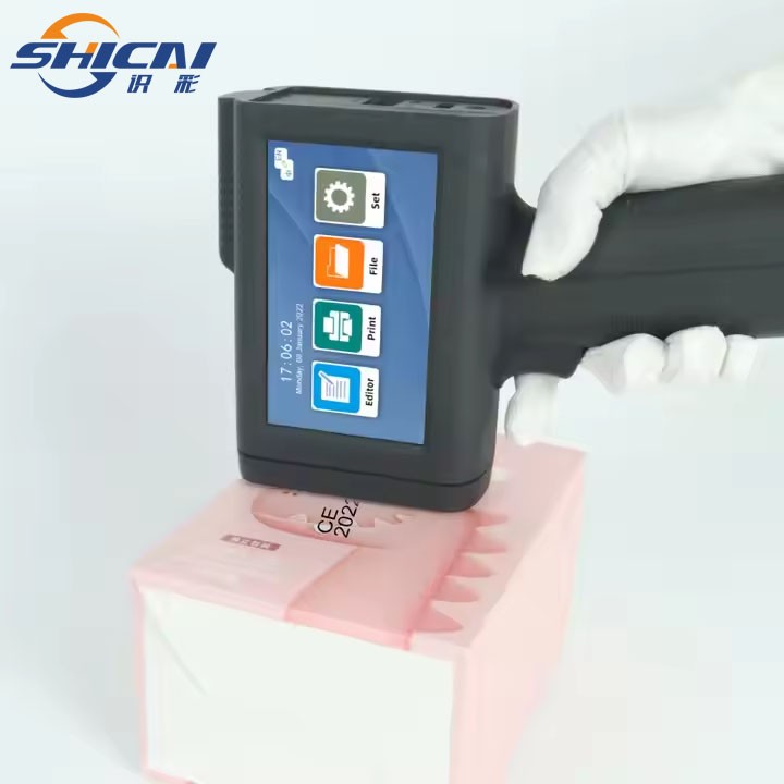 Chipless handheld inkjet printer prints text, images, batch numbers, barcodes