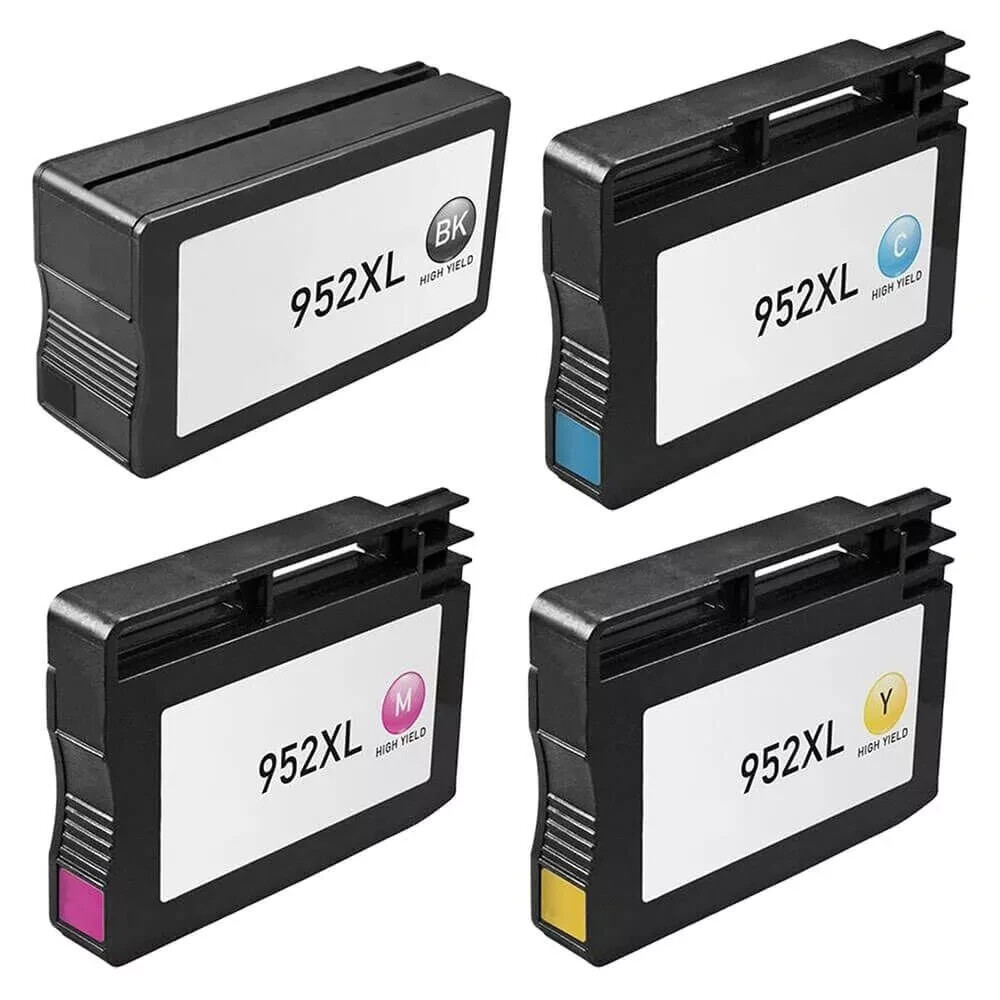 NEW 4PCS Replacement HP 952XL Combo Pack 4 Ink Cartridges - High Yield