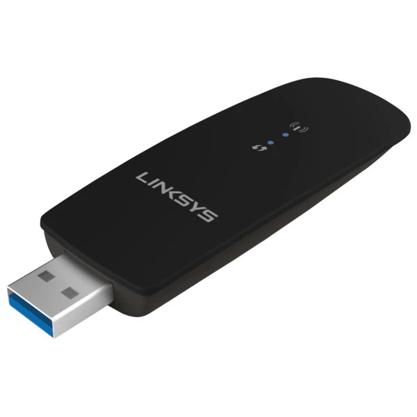 Linksys - AC1200 Dual-Band USB 3.0 Adapter - Black