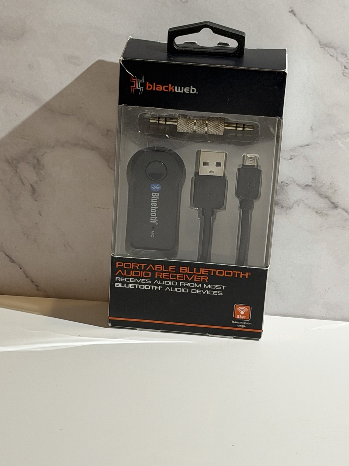 Blackweb Portable Audio Bluetooth Receiver New in Box