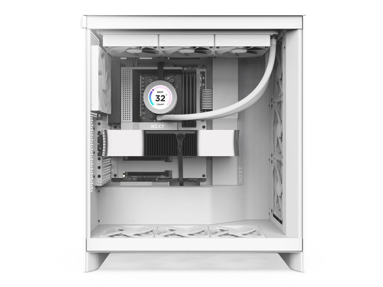 NZXT H7 Flow (2024) Mid-Tower Case - All White-CM-H72FW-01