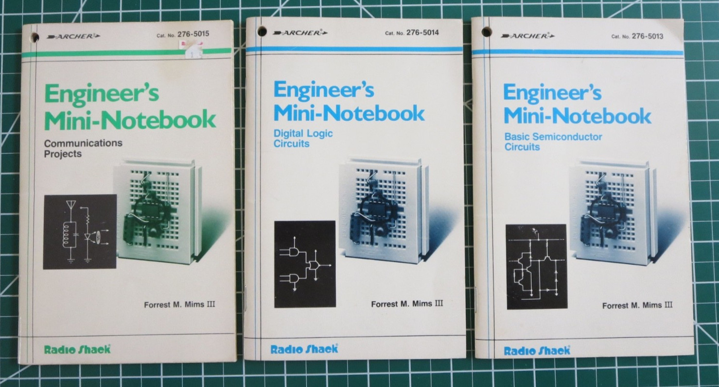 Lot of 3 Radio Shack Archer Engineer's Mini-Notebooks by Forrest Mims III