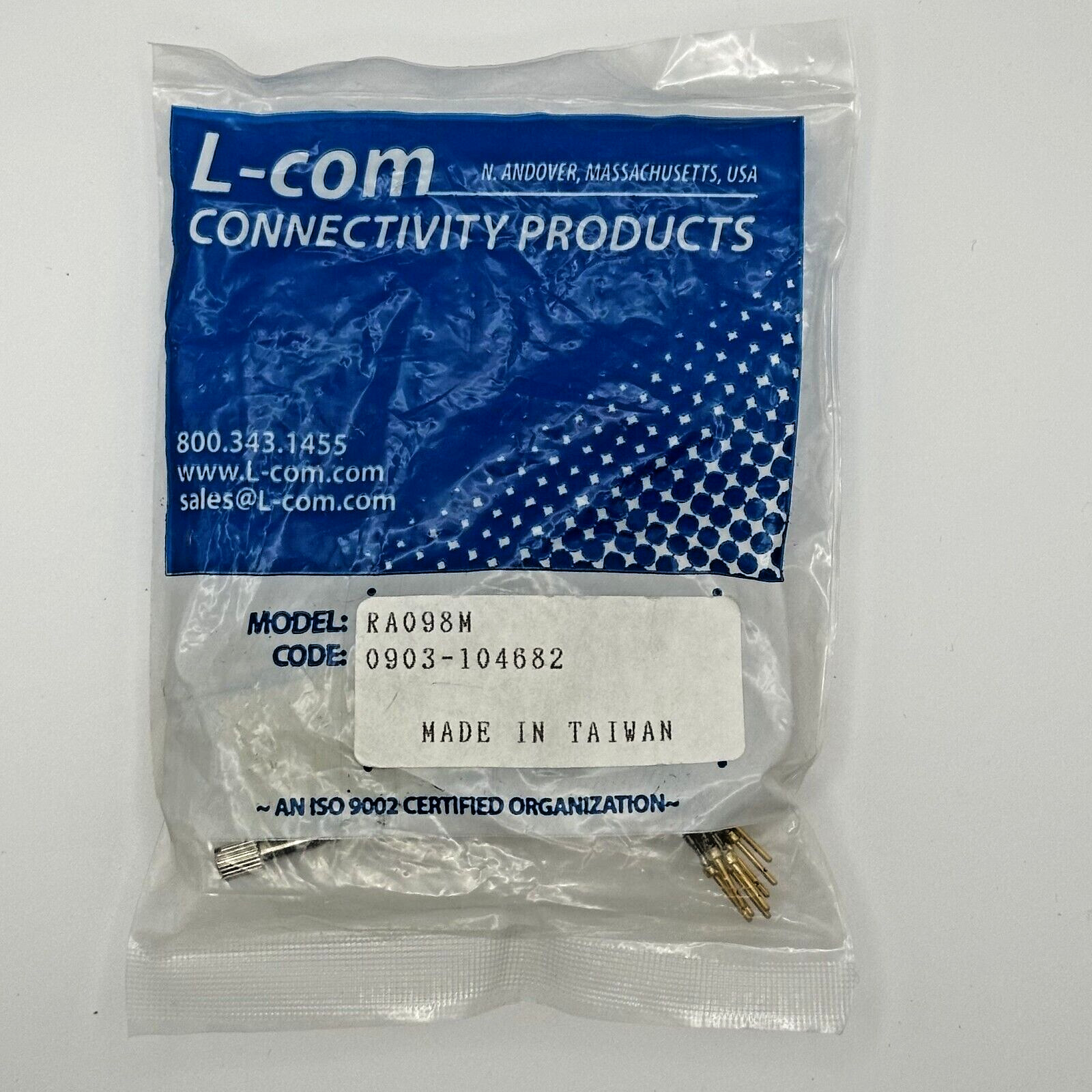 1Pc L-Com Ra098M Modular Adapter, Db9 Male / Rj45 (8X8) Jack