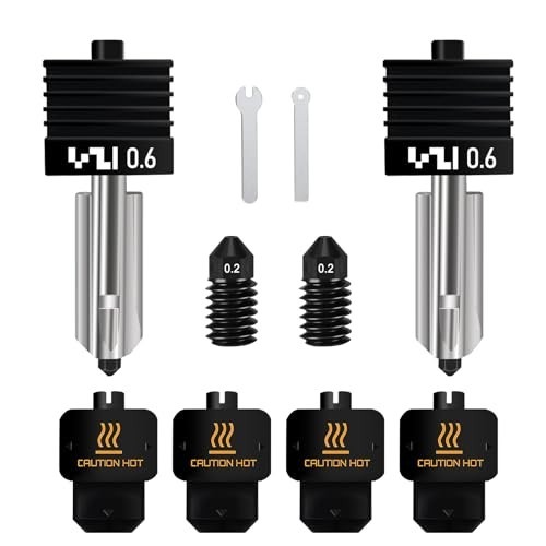 2PCS 0.6mm Hotend for Bambu Lab X2D/P2S/H2S/H2D/H2D Laster/H2D AMS Combo/A1/A1 M