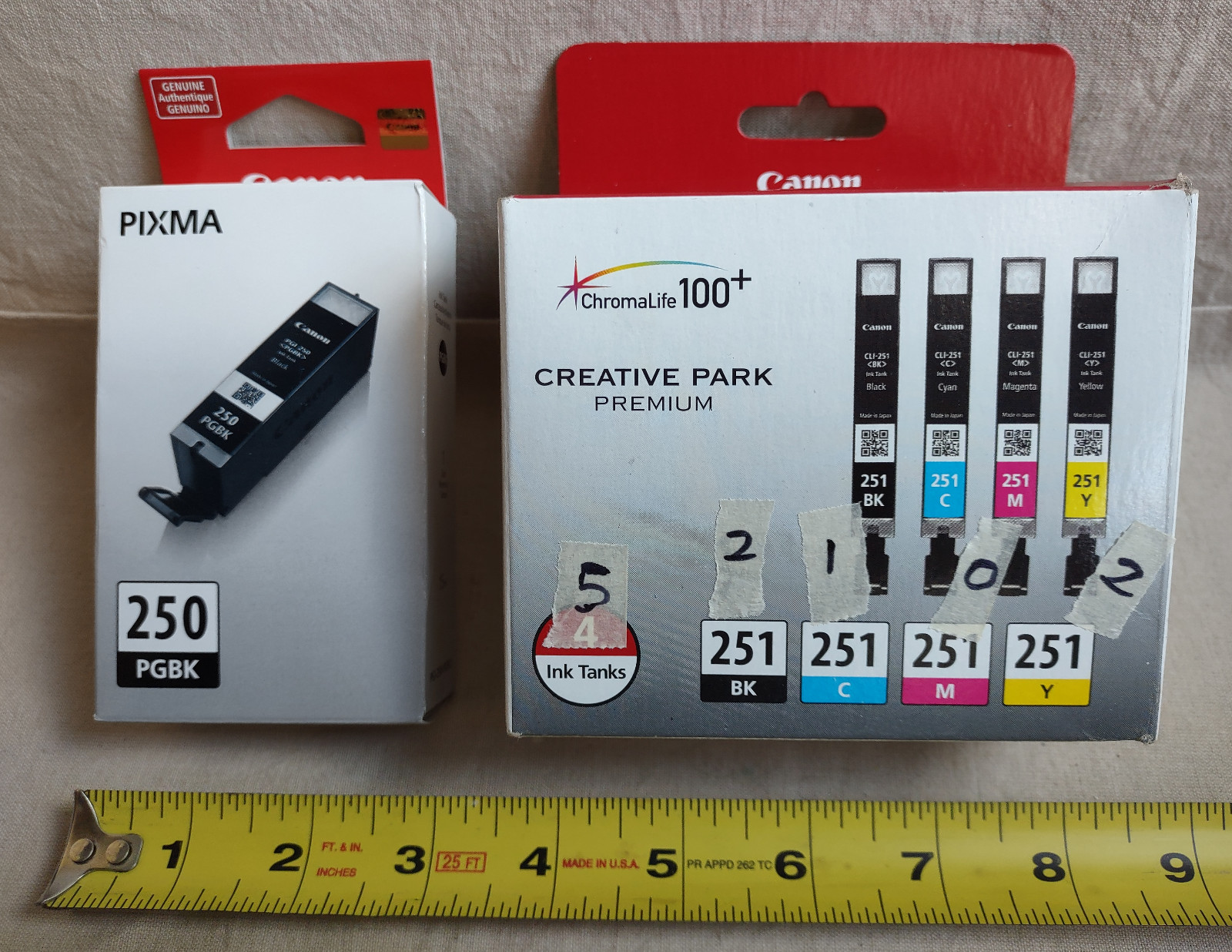 6-pk GENUINE Canon PGI-250 CLI-251 Ink Cartridges For MG6320/5420 iP7220 *READ*