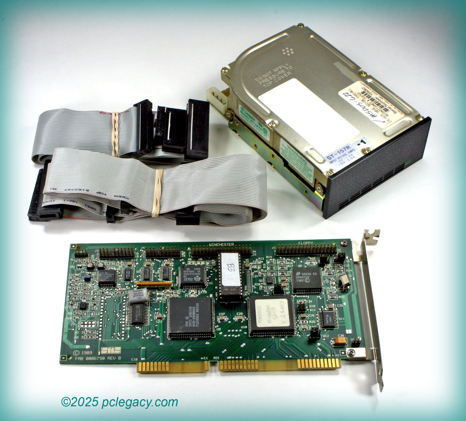 Vintage Seagate ST157R 49MB RLL Hard Drive + OMTI-8257 — Boots DOS6.22 —TESTED