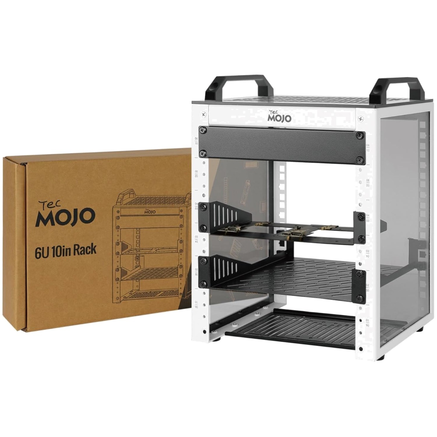Efficient 6U Mini Server Rack - Open Frame, Enhanced Airflow, Easy Installation