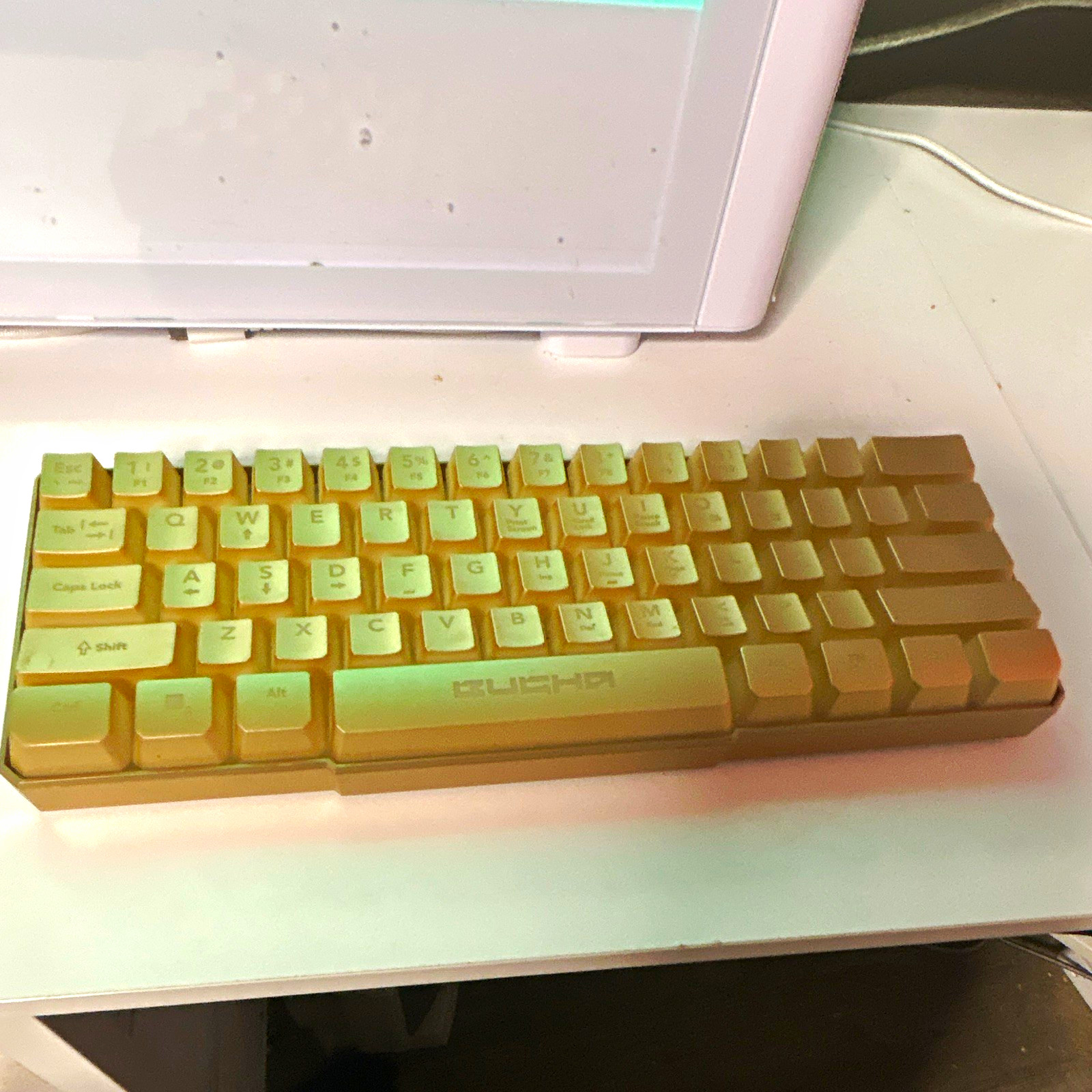 Bugha Bugha-LED 60% Illuminated Gaming Keyboard Gold Wired Micro-USB GA-0043