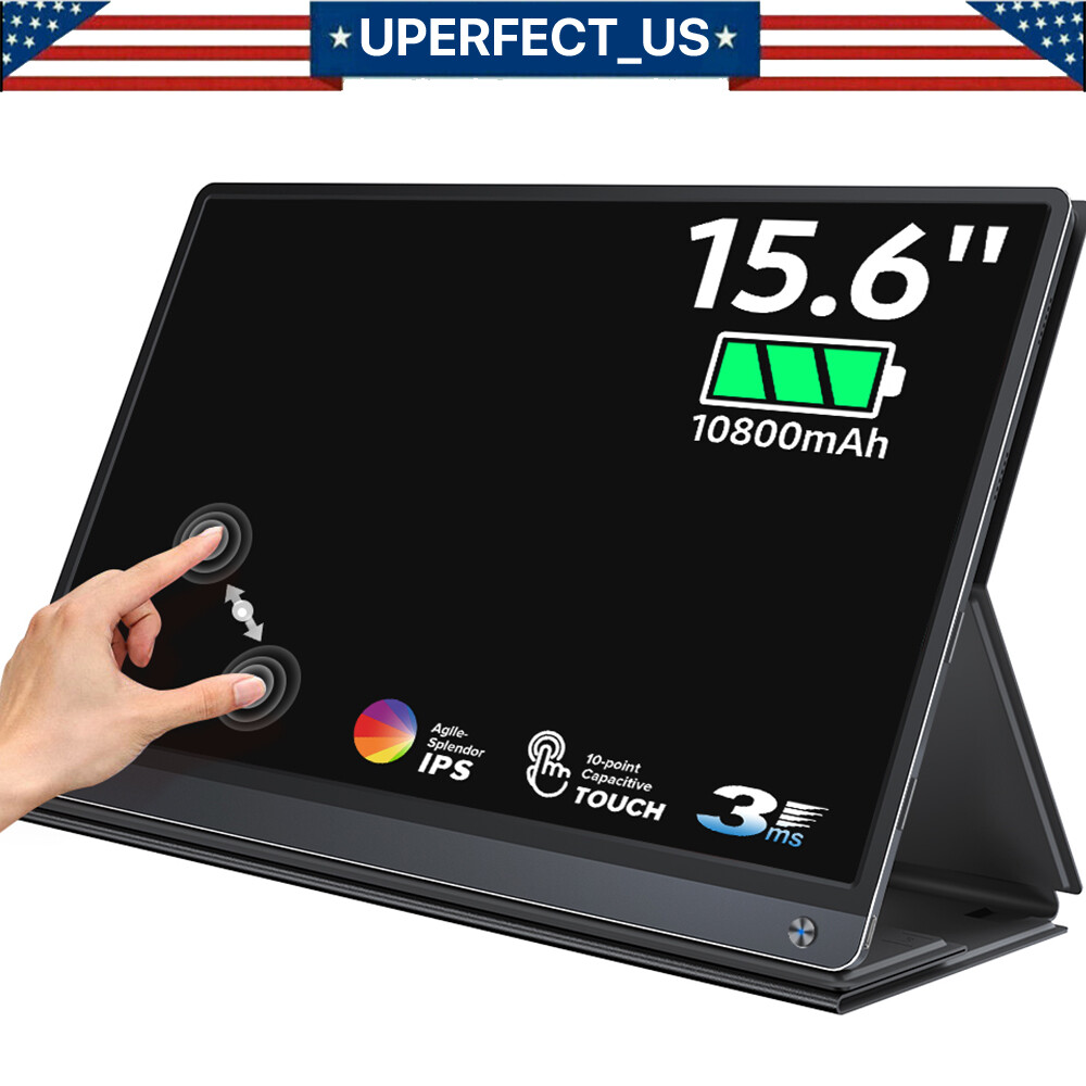 UPERFECT 120HZ Rechargeable Portable Monitor Touch,Upgraded 15.6" HDR 2*USB C US