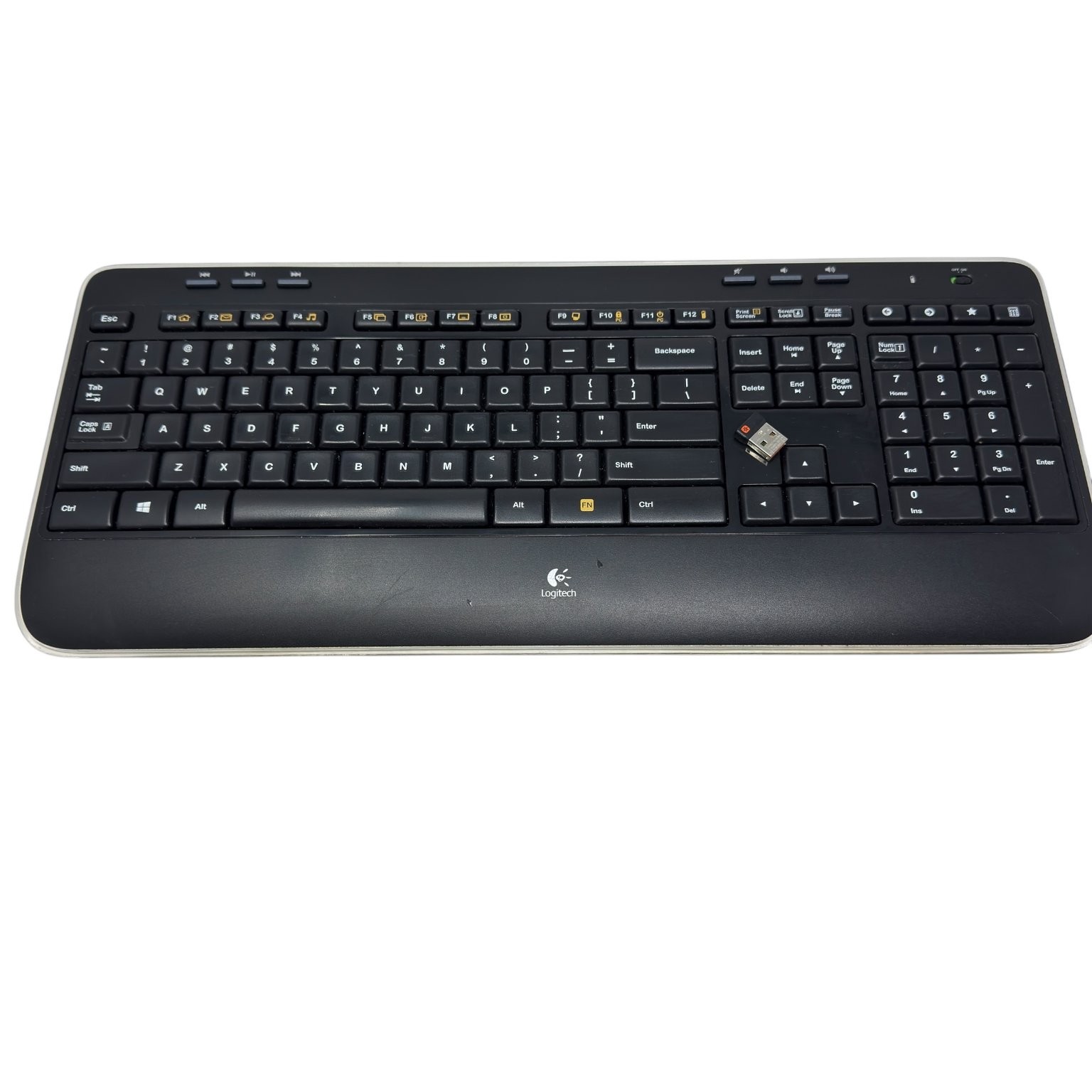 Logitech K520 Wireless Keyboard Black Full Size Numeric Keypad W/Dongle