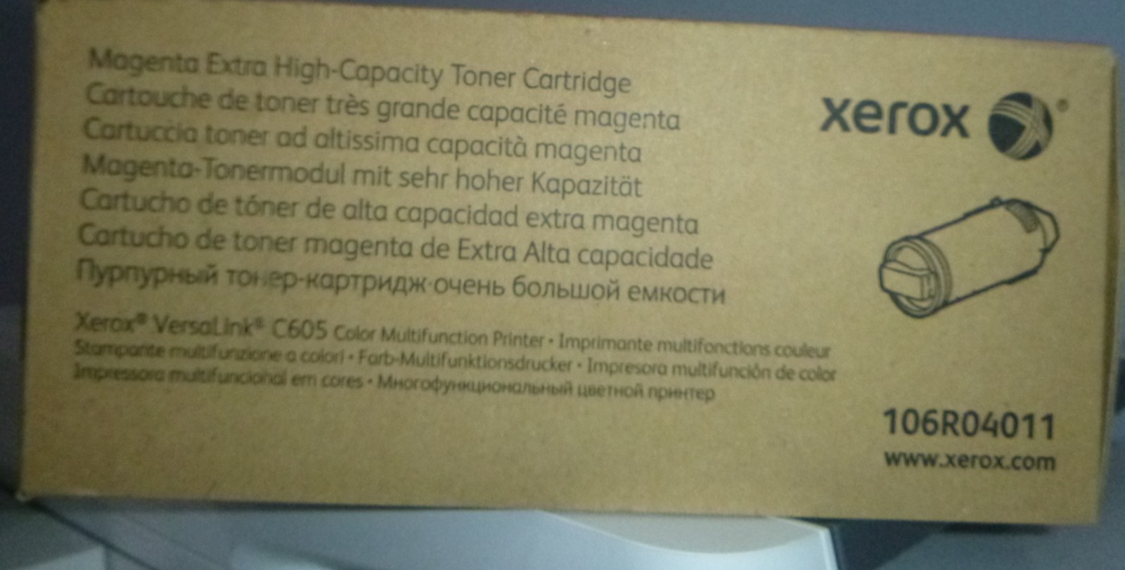 Xerox 106R04011 Magenta Extra High-Capacity Toner Cartridge C605 NEW SEALED