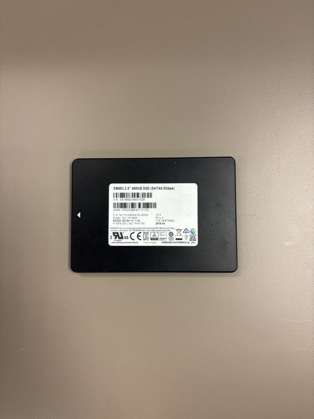 Samsung SM883 480GB 2.5" SATA 6Gb/s Enterprise SSD MD-7KH4800 Tested