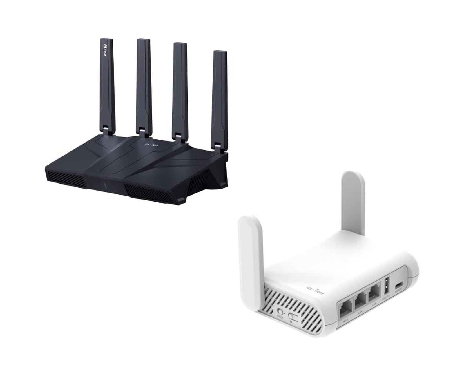 GL.iNet GL-BE9300(Flint 3) Tri-Band WiFi 7 Router & GL.iNet GL-SFT1200 (Opal)...