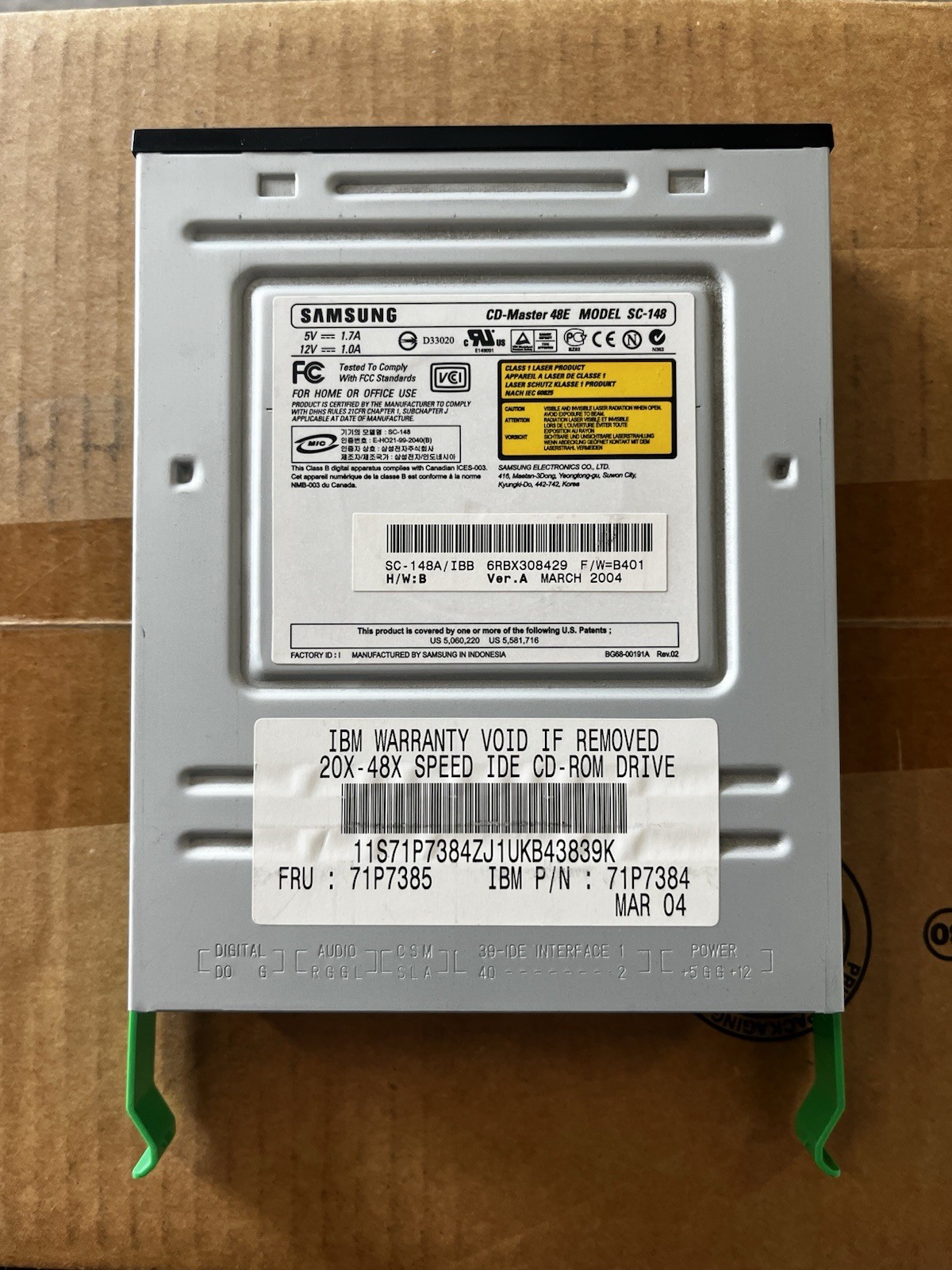 Genuine Samsung CD-Master 48E Desktop CD Rom Drive SC-148 Model ID-09J256
