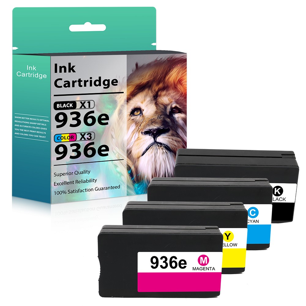 4PK 936e Compatible Ink Cartridges For HP 936 XL OfficeJet Pro 9125e 9135e 9730e