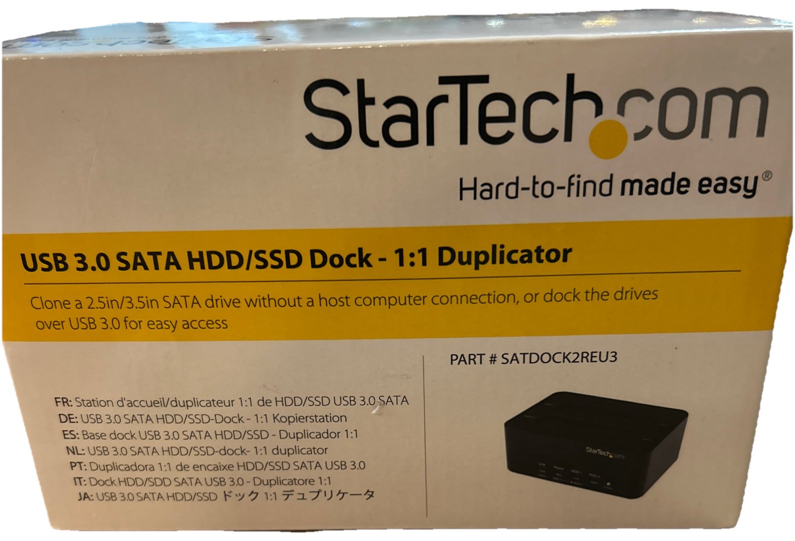 StarTech.com Duplicator Dock SDOCK 2U33RE USB 3.0 / eSATA 2.5/3.5" SATA HDD/SSD