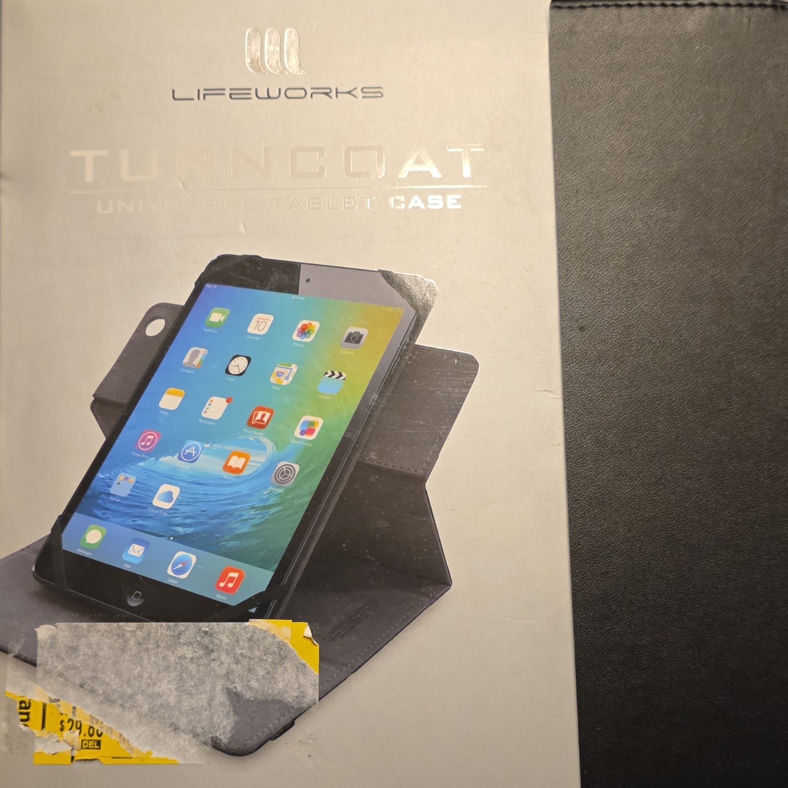 Lifeworks Turncoat Universal Folding Folio Tablet Case Black Integrated Stand