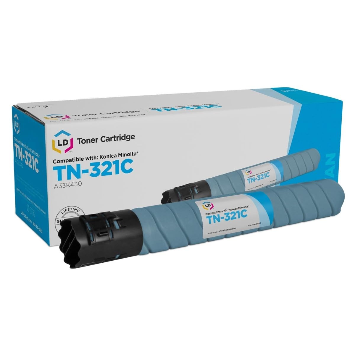 Compatible Toner Cartridge Replacement for Konica Minolta TN-321C A33K430 (Cyan)