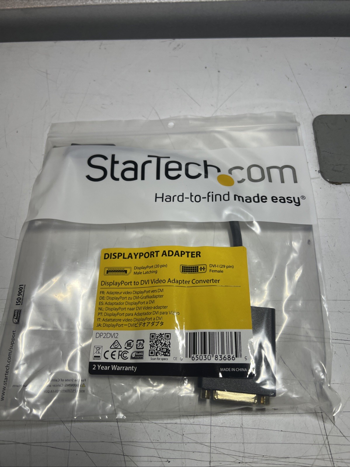 Lot of 22 Brand New Startech DisplayPort to DVI Adapter (DP2DVI2).