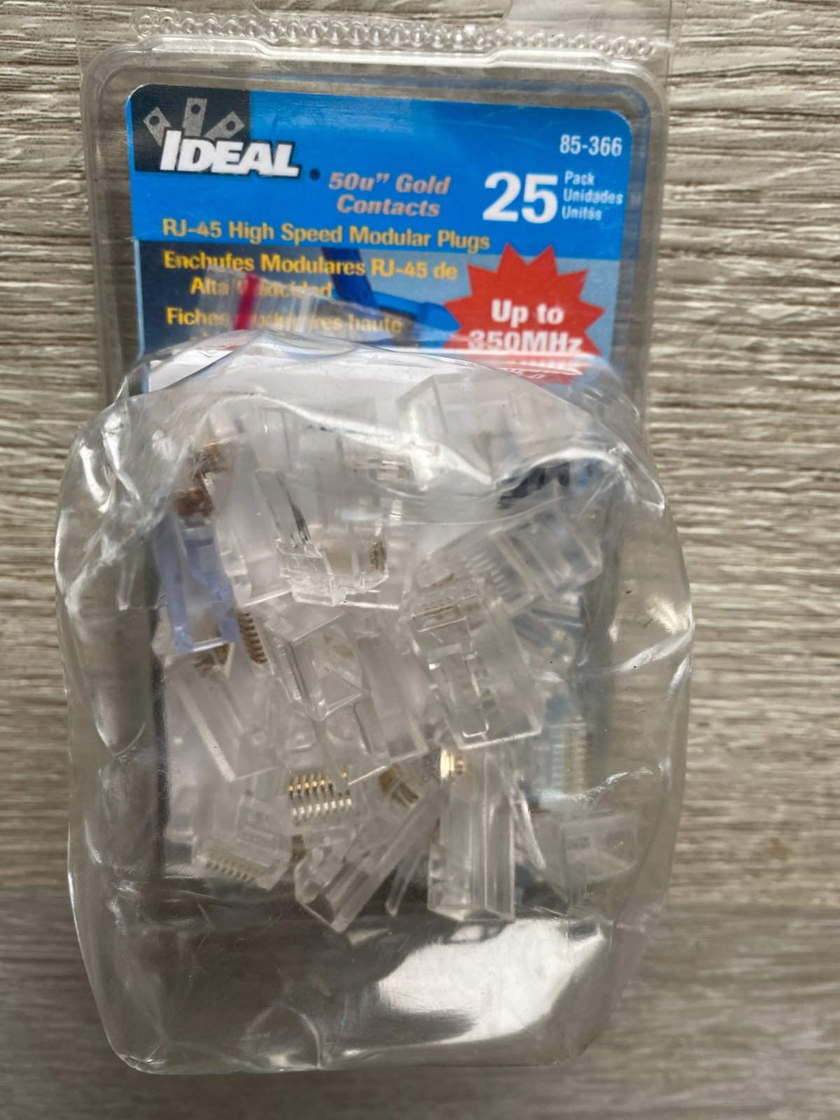 IDEAL 85-366 RJ-45 High Speed Modular Plugs Cat 6 RJ-45 8P8C 25 Packs