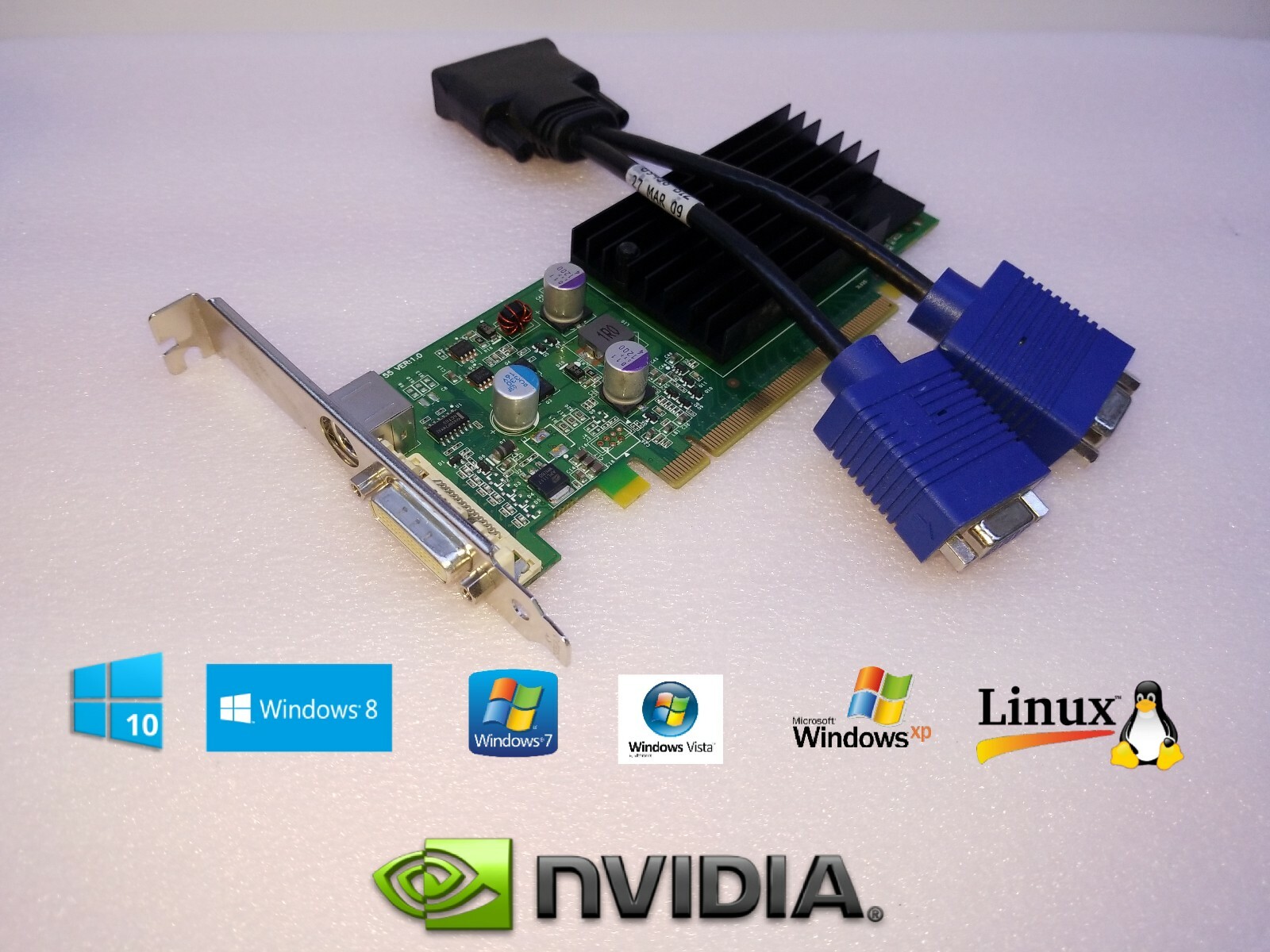 Dell Precision R5400 T3500 T7500 T9500 NVIDIA Dual VGA 2 Monitor Video Card
