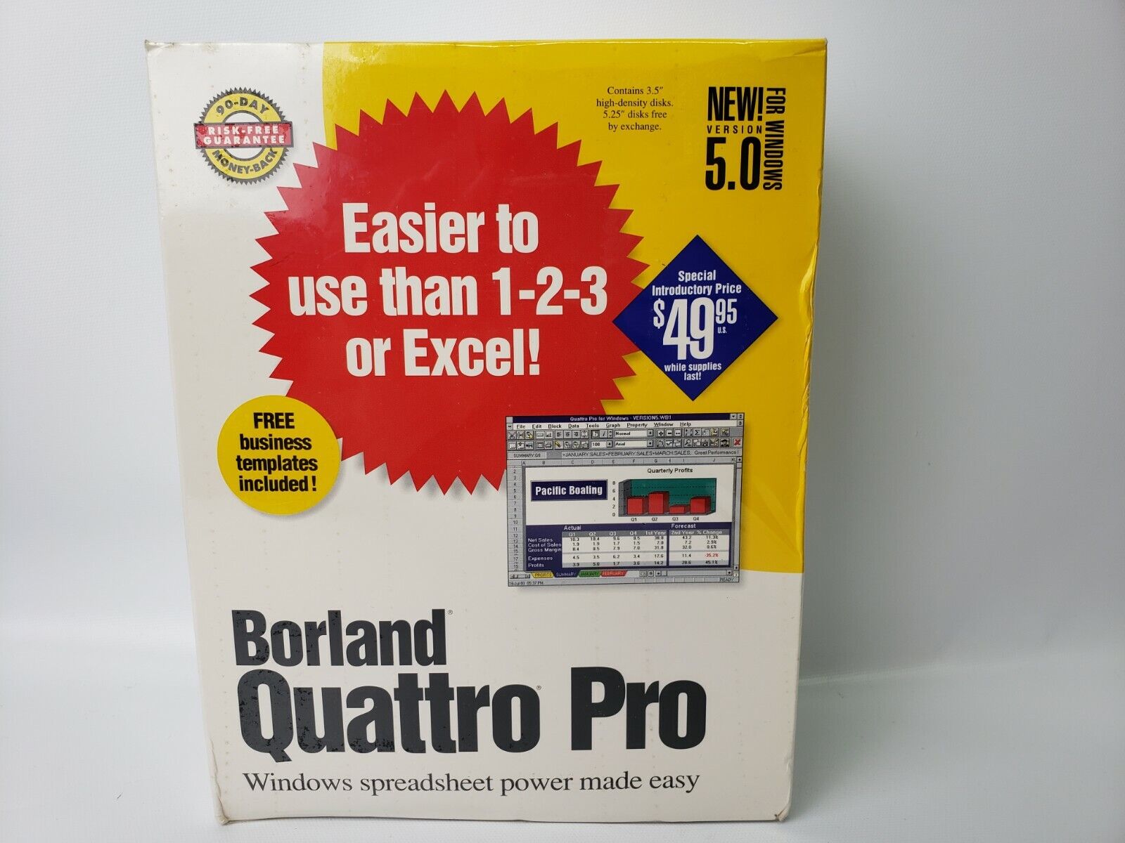 Vintage Borland Quattro Pro for Windows 3.1 3.5\