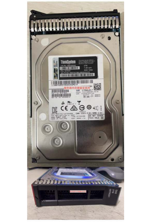 Lenovo ThinkSystem 00YK031 7XB7A00042 2TB 7.2K SAS 12G 3.5" HDD Hard Drive