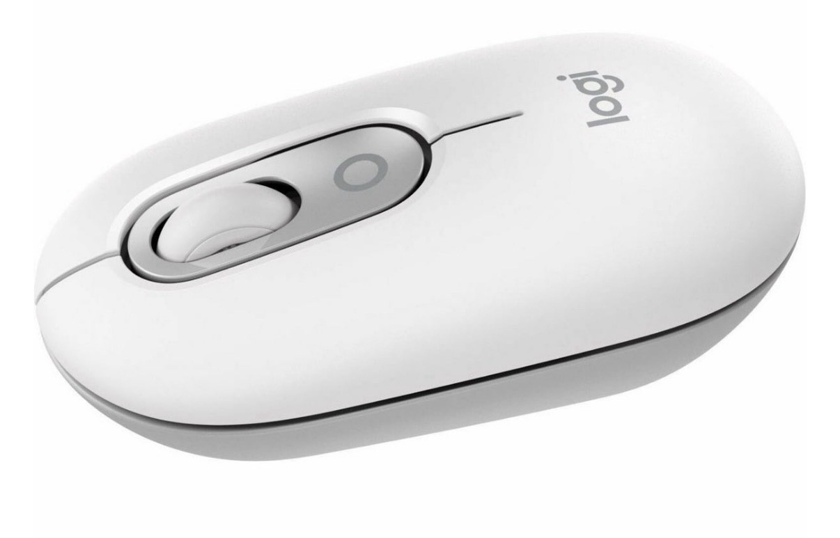 Logitech POP Mouse, Compact and Portable Wireless Bluetooth Mouse- Off White