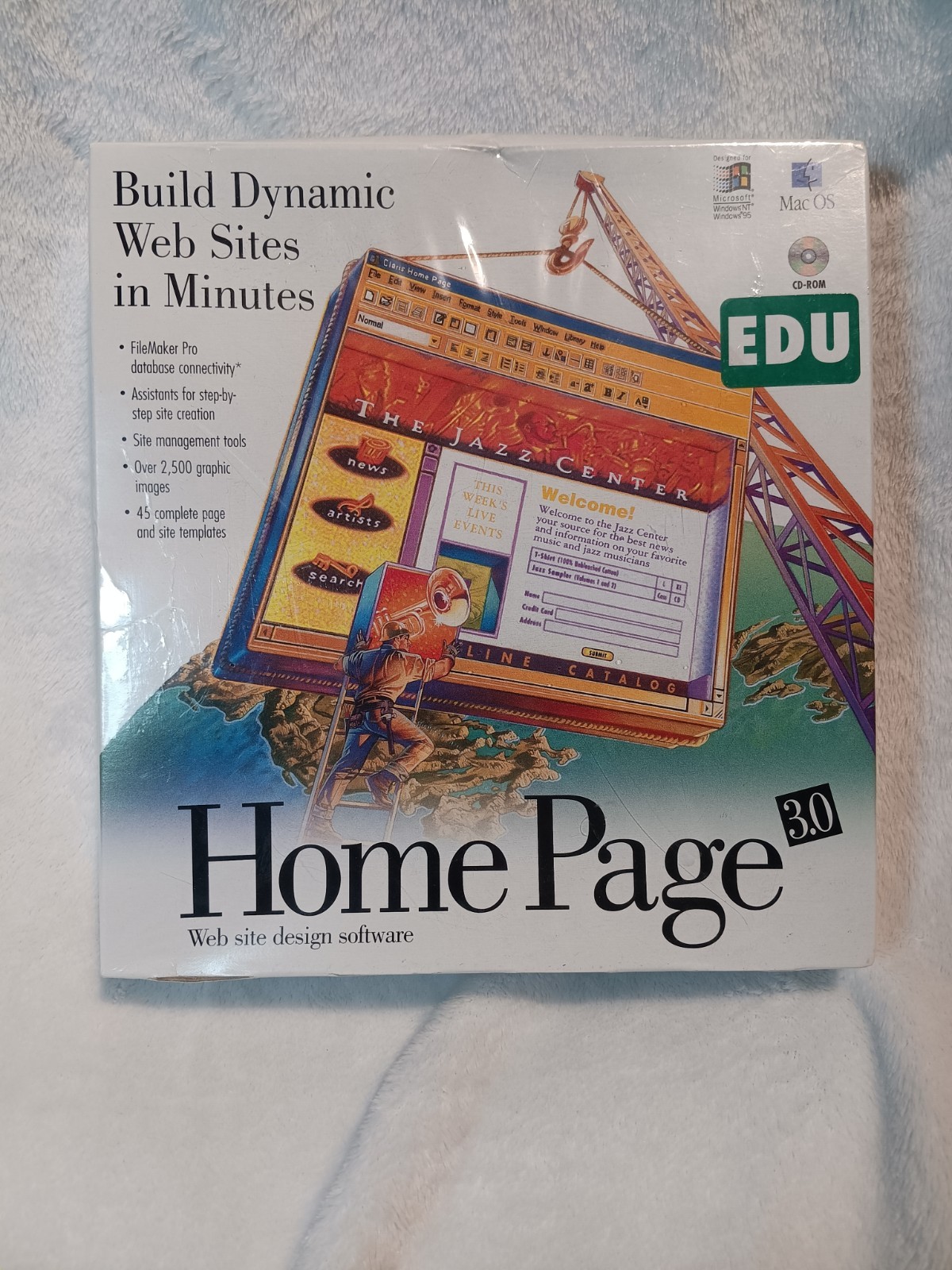Home Page 3.0 Website Design Software Mac OS 1996 Vintage Rare Collectible NIB