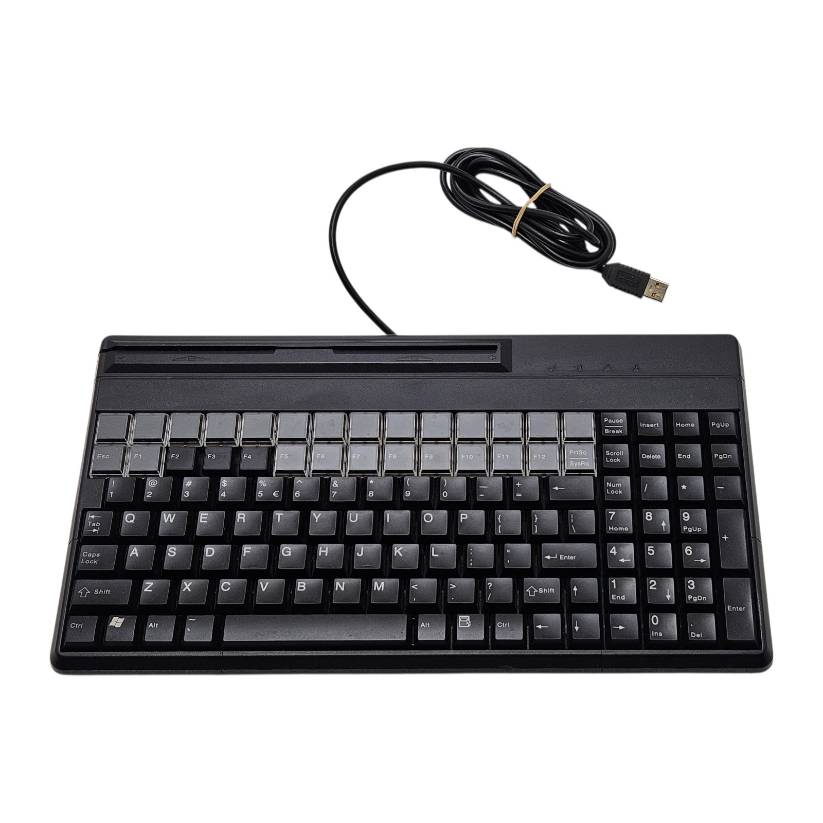 Cherry SPOS Qwerty Keyboard PC Terminal Card Reader USB - G86-62410EUAGSA-/00