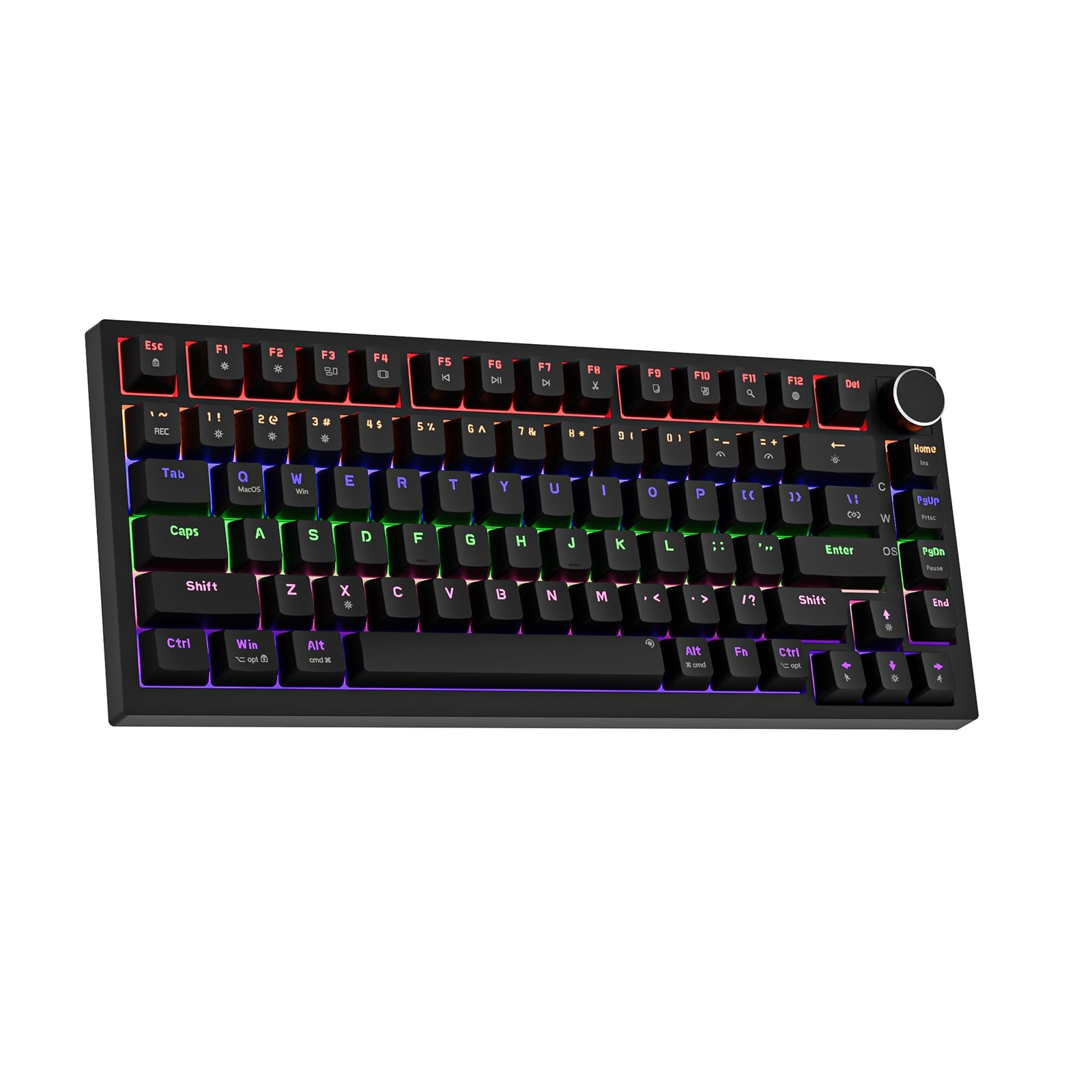 GM326 75% Percent Mechanical Gaming Keyboard Wired Hot Swappable Red Switch