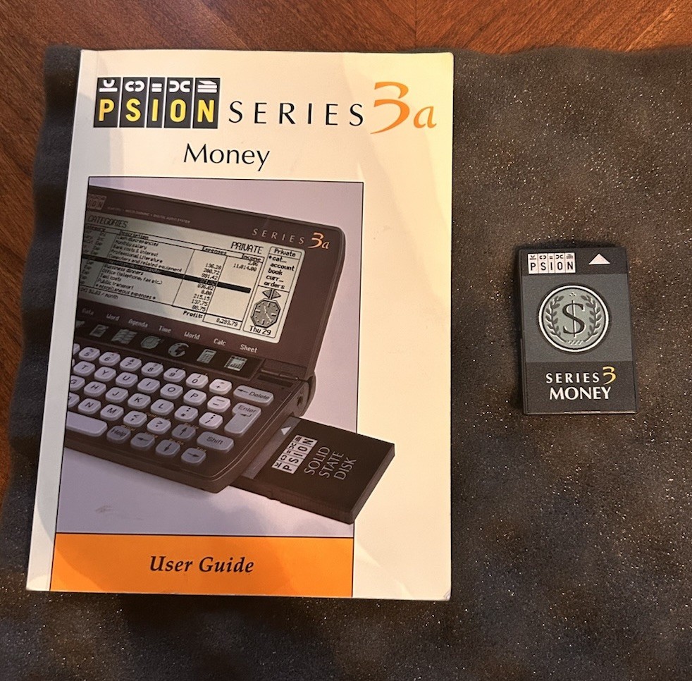 Psion Series 3a Money Personal Finance SSD Software Card Manual 1993