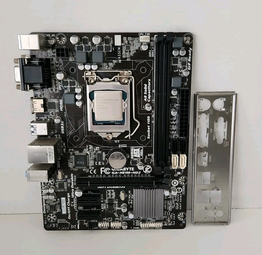 TESTED Gigabyte Intel  GA-H81M-HD2 LGA1150 Intel Pentium G3460 HDMI USB3 VGA