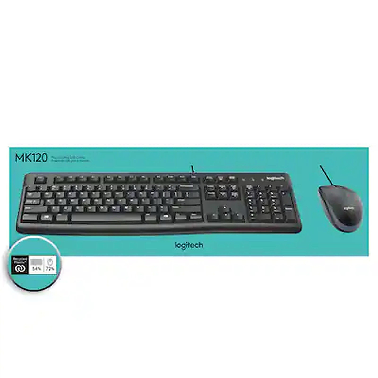 Logitech MK120 Full-size Wired Keyboard & Mouse Combo for Windows Mac 920-002565