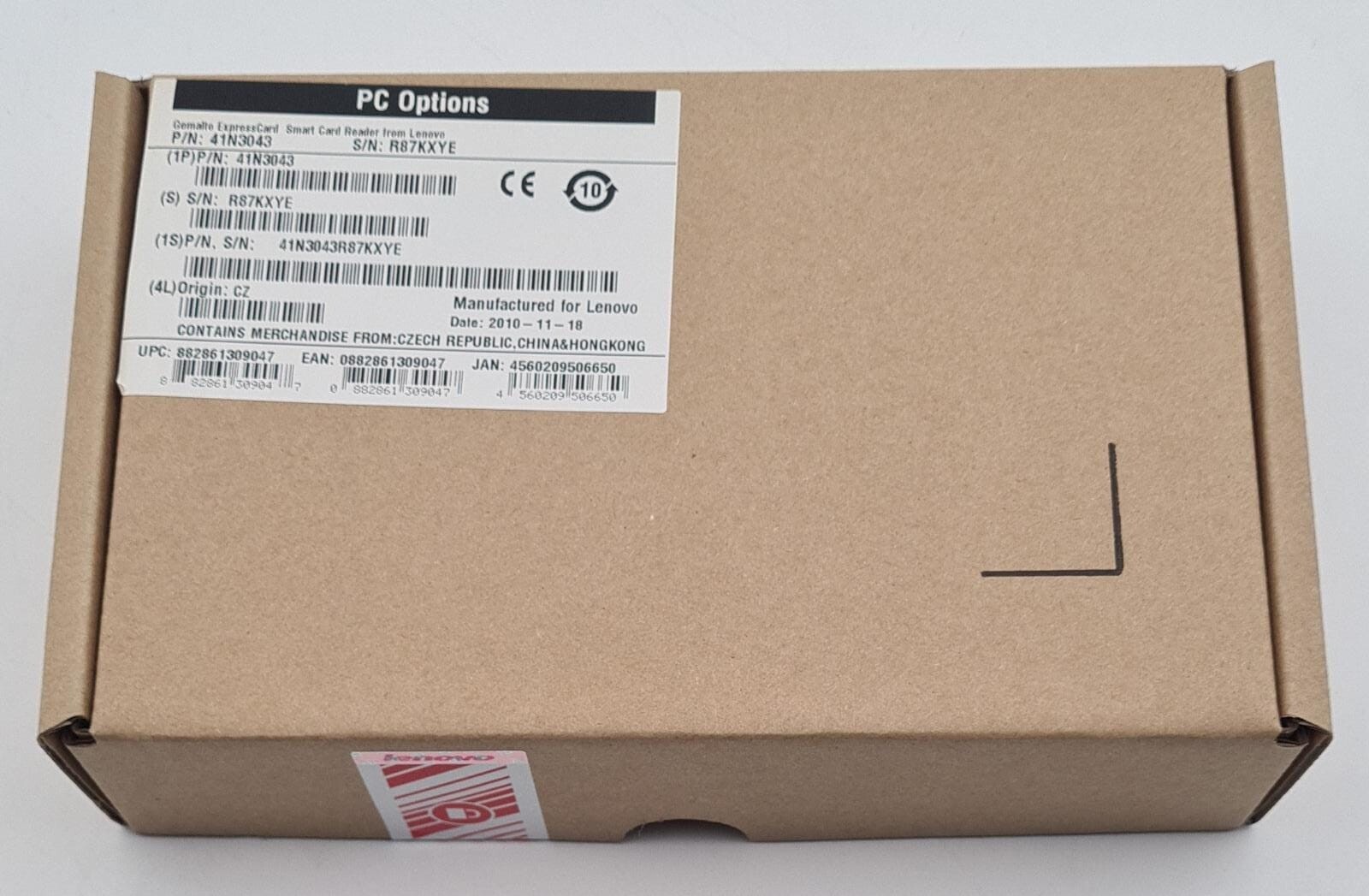 New Sealed Box- Lenovo Gemalto ExpressCard Smart Card Reader 41N3043