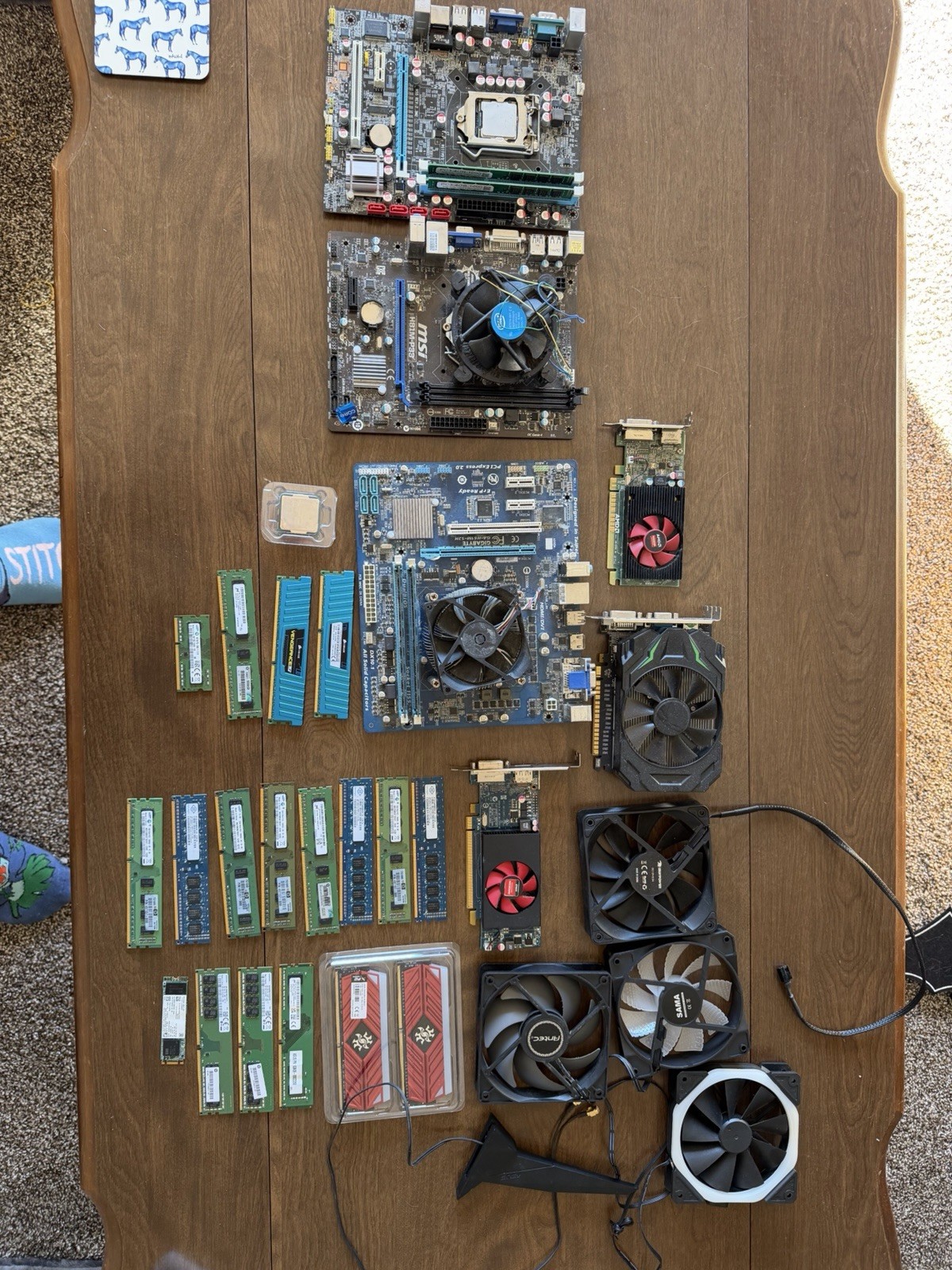 Bulk PC Parts Lot - Motherboards, i5 CPUs, DDR4/DDR3 RAM, GPUs (Untested/As-Is
