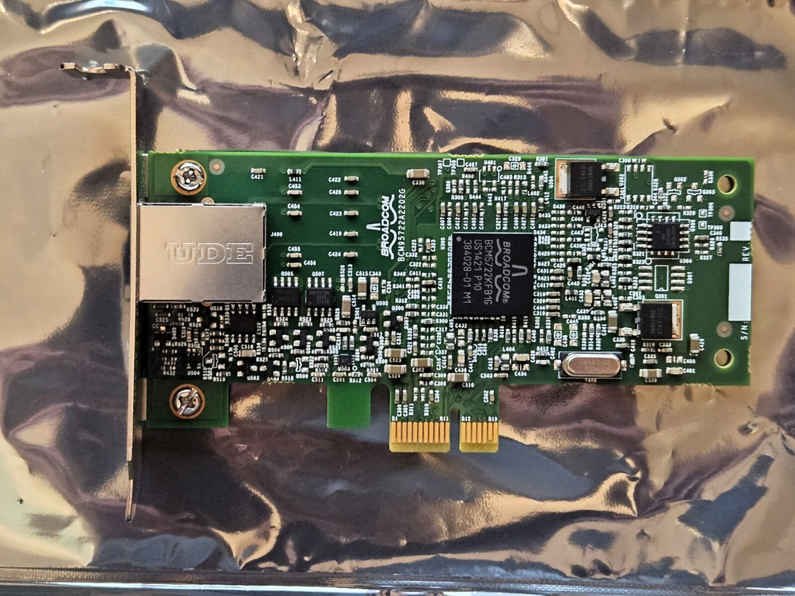 Dell 430-5088 / VX9M4 / C71KJ Broadcom 5722 PCIe Low Profile LAN Card