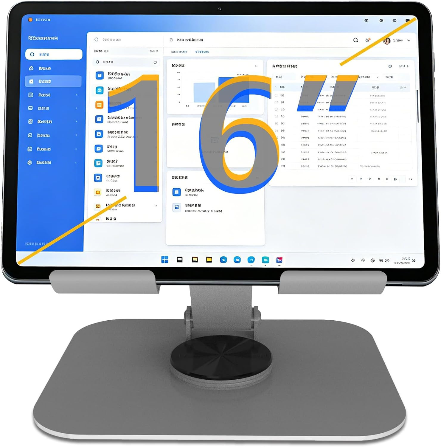 Universal Tablet Stand 360° Rotation Foldable Holder for Desk Grey