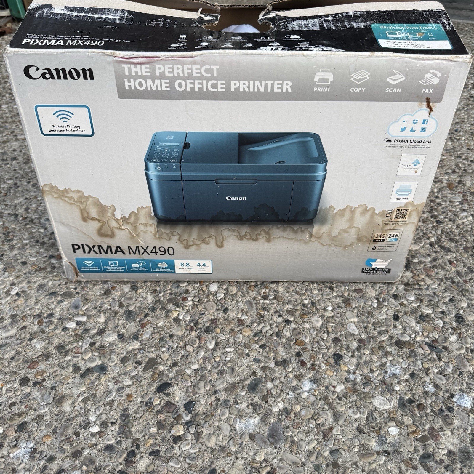 Canon PIXMA MX490 Wireless All in One Color Inkjet Printer NEW Open Box No Ink