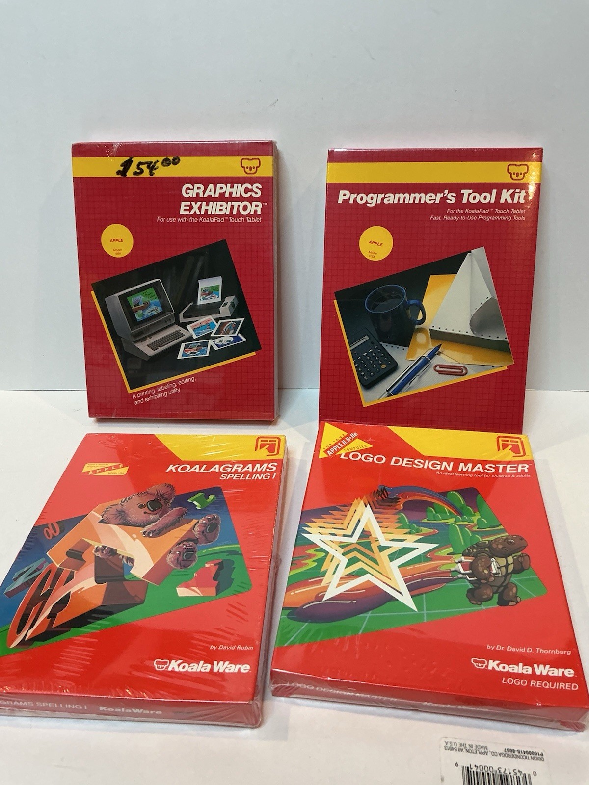 Vintage Apple II IIc ÌIe KoalaPad Touch Tablet Software Lot NOS Sealed